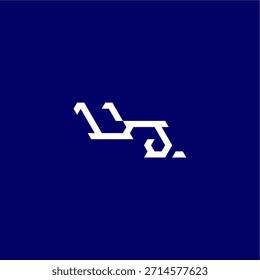 monogram modern logo initial esport concept design LJ minimalist techno style letter
