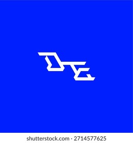monograma logotipo moderno design de conceito de esporte inicial de estilo de tecno minimalista DE letra