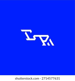 monogram modern logo initial esport concept design CP minimalist techno style letter