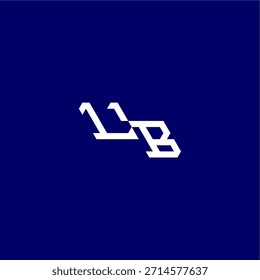 monogram modern logo initial esport concept design LB minimalist techno style letter