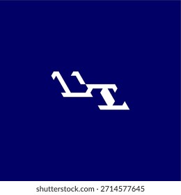 monograma logotipo moderno diseño inicial de concepto de deporte electrónico LI letra de estilo techno minimalista