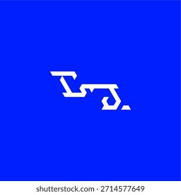 monogram modern logo initial esport concept design CJ minimalist techno style letter