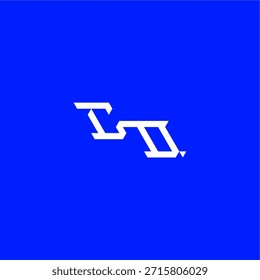 monogram modern logo initial esport concept design CD minimalist techno style letter