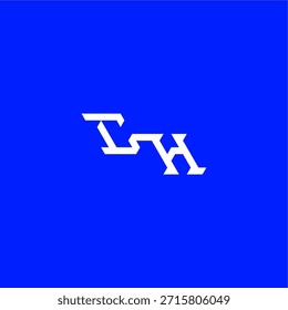 monogram modern logo initial esport concept design CH minimalist techno style letter