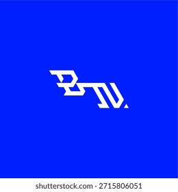 monograma logotipo moderno conceito inicial de esporte design BN estilo techno minimalista letra