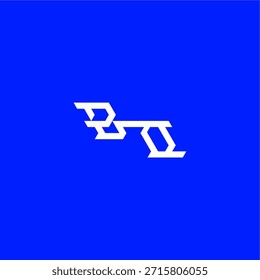 monogram modern logo initial esport concept design BO minimalist techno style letter