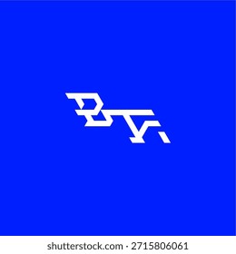 monogram modern logo initial esport concept design BF minimalist techno style letter