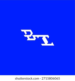 monograma logotipo moderno diseño inicial de concepto de deporte electrónico BI minimalista letra de estilo techno