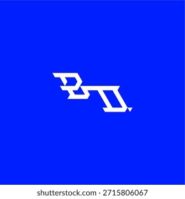 monogram modern logo initial esport concept design BD minimalist techno style letter