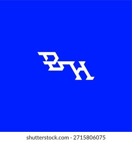 Monogramm modernes Logo Initial Esport Concept Design BH minimalistischer Techno-Stil Brief