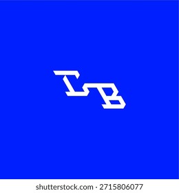 monogram modern logo initial esport concept design CB minimalist techno style letter