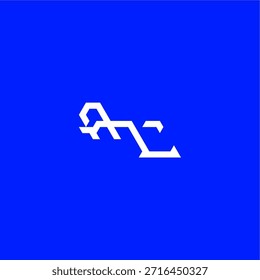 monograma logotipo moderno design de conceito de esporte inicial AL letra de estilo tecno minimalista