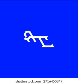 monogram modern logo initial esport concept design AC minimalist techno style letter