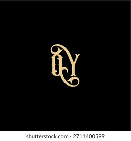 Monogramm modernes Logo anfängliches königliches Konzept OY Barock Stil Design Brief