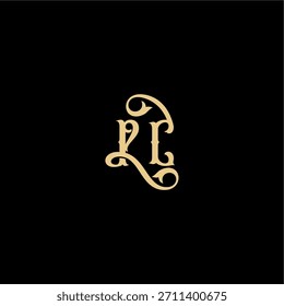 monograma logotipo moderno conceito real inicial PC estilo Barock carta de design