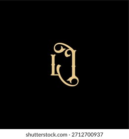 Monogramm modernes Logo anfängliches königliches Konzept LI Barock Stil Design Brief