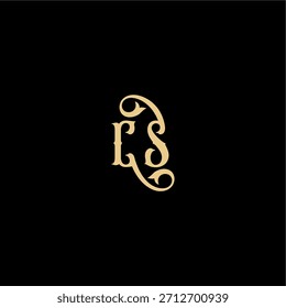 Monogramm modernes Logo anfängliches königliches Konzept CS Barock Stil Design Brief
