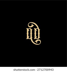 monograma logotipo moderno conceito real inicial DD Barock estilo carta de design