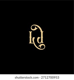 Monogramm modernes Logo anfängliches königliches Konzept LJ Barock Stil Design Brief
