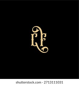Monogramm modernes Logo anfängliches königliches Konzept CF Barock Stil Design Brief