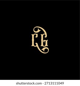 Monogramm modernes Logo anfängliches königliches Konzept CG Barock Stil Design Brief