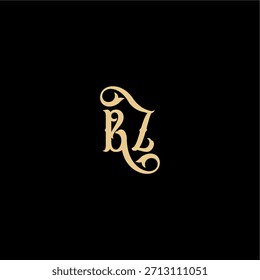 Monogramm modernes Logo anfängliches königliches Konzept BZ Barock Stil Design Brief