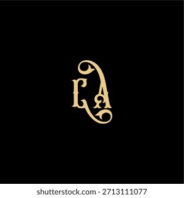 Monogramm modernes Logo anfängliches königliches Konzept CA Barock Stil Design Brief