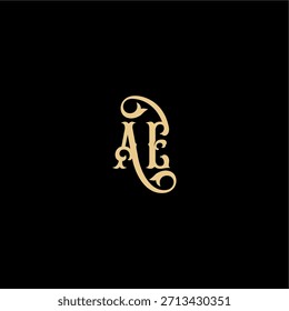 Monogramm modernes Logo anfängliches königliches Konzept AE Barock Stil Design Brief