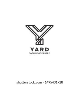 Monogram Monochrome Letter Y Logo template