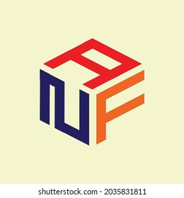 Monogram A + N + F cubic