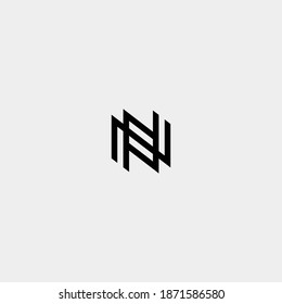 Monogram N, NN vector logo design