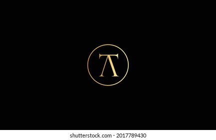 Monogram negative Space Letter Logo ta , t a