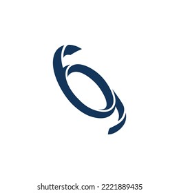 Das Monogramm ist die Zahl 6 und 9. Elegant und umrissen.