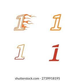 Monogram number one logo design combining typography style for elegant branding identity concept