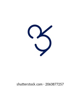 Monograma números 3, 6 y 9. Plano