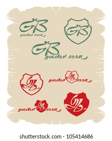 Monogram options, 4, vector