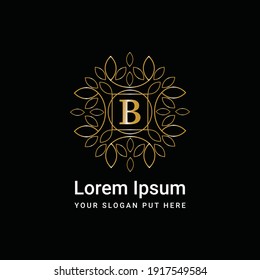 Monogram ornament letter B logo design vector icon