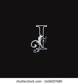 Monogram Outline Luxury Initial Letter I Logo Icon, simple luxuries business vector design concept.