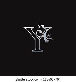 Monogram Outline Luxury Initial Letter Y Logo Icon, simple luxuries business vector design concept.