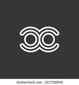 The monogram is the outline Owl minimalist. Simple, elegant and outline.