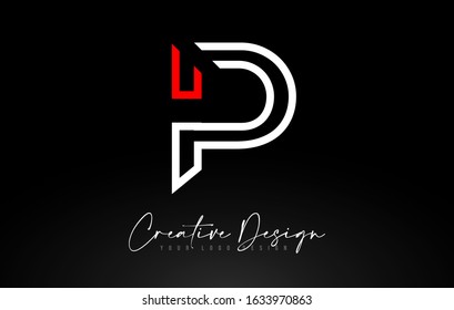 Monogram P Letter Logo design with Creative Lines Icon Design Vector Illustration. 