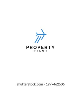 Monogram P Plane Logo Design Inspiration