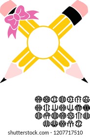 Monogram Pencil , teacher
