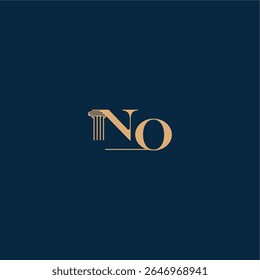 con el monograma y el concepto del pilar del diseño elegante del abogado NO letra clásica del logotipo de la ley