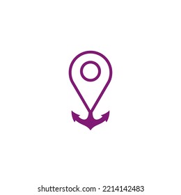 The monogram is the pin location anchore. Elegant and outline.