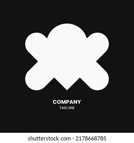 Monogram Pirate Simple Logomark mit Minimalist Concept Design. Robber Sea Logo Vector EPS10