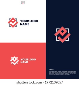 Monogram PL logo, LP logo icon vector template