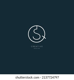 Monogram premium icon design letter QS