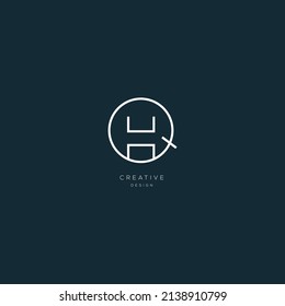 Monogram premium icon design letter QH