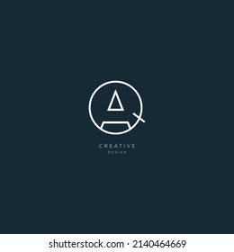 Monogram premium icon design letter QA